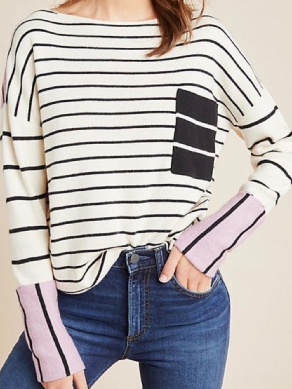 NWT Anthropologie Faye Striped Sweater